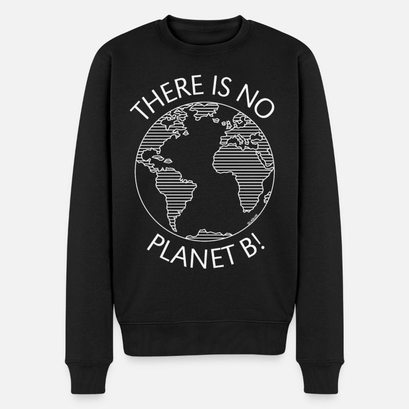 There Is No Planet B! / Erdkugel (Klimawandel / W) - Männer Premium Bio Pullover - Schwarz
