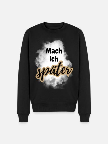 POSITIVE EINSTELLUNG MINDSET Motivation - Männer Premium Bio Pullover - Schwarz