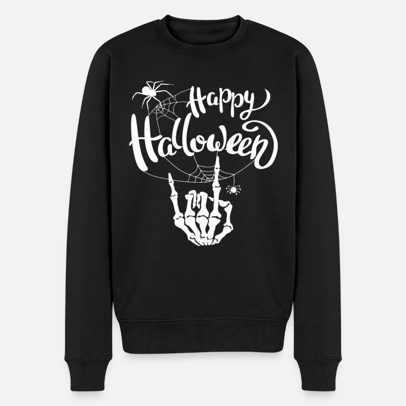 Métal Joyeux Halloween - Pull Premium bio Homme - noir