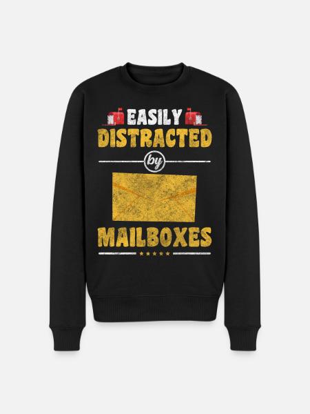 Postman Letter Work - Men's Premium Organic Jumper - black