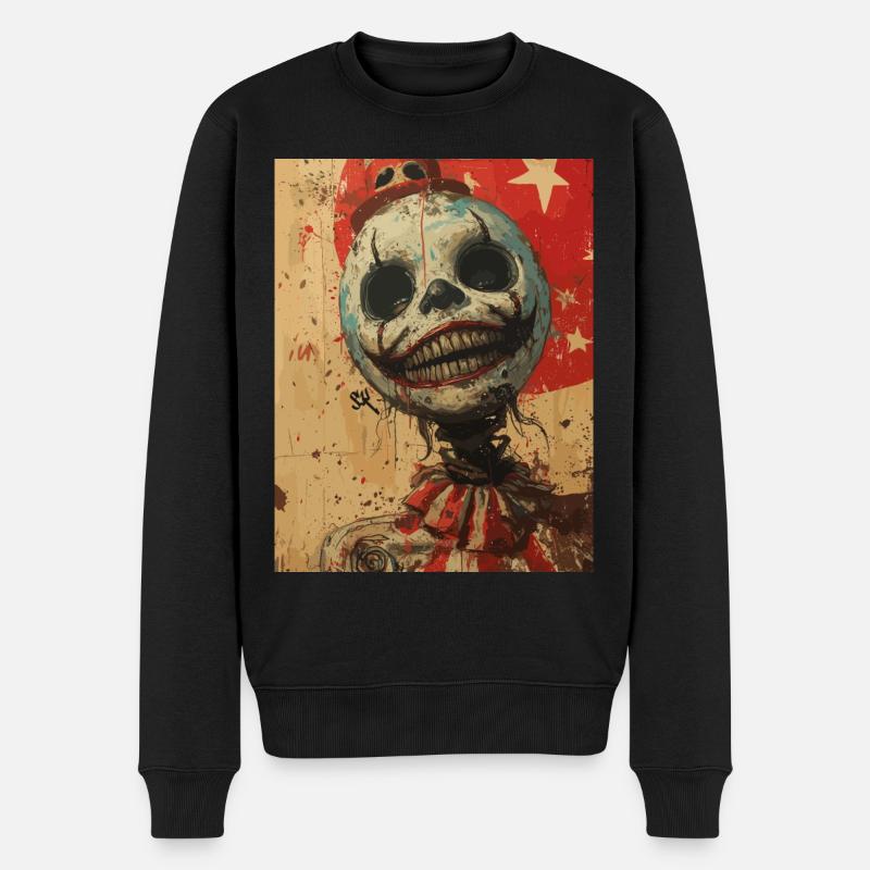 The Horror Clown - Horrormotiv - Männer Premium Bio Pullover - Schwarz