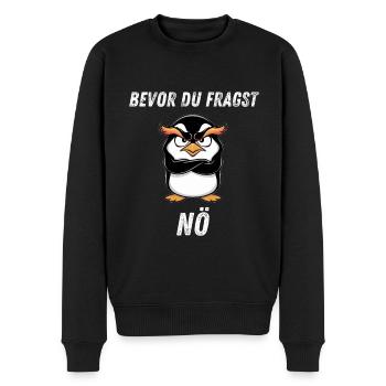 Bevor Du Fragst NÖ| Humor für Faulenzer - Männer Premium Bio Pullover - Schwarz - Vorne - Nico (187cm)