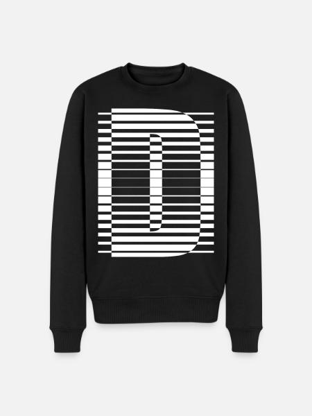 LETTER D - Men's Premium Organic Jumper - black