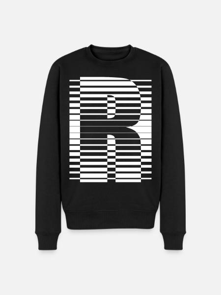INITIAL R - Men's Premium Organic Jumper - black