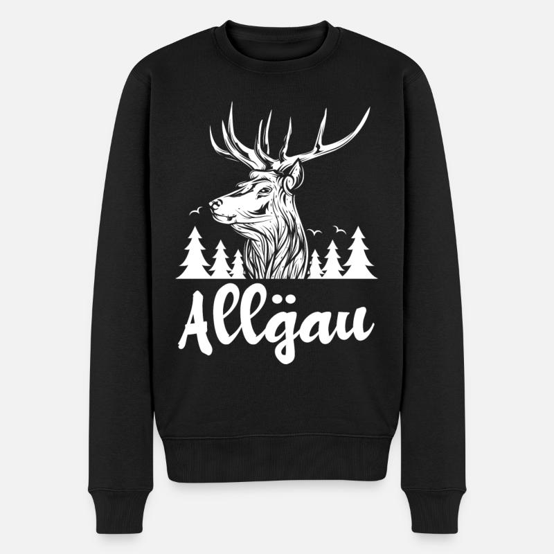 Allgäu - Männer Premium Bio Pullover - Schwarz