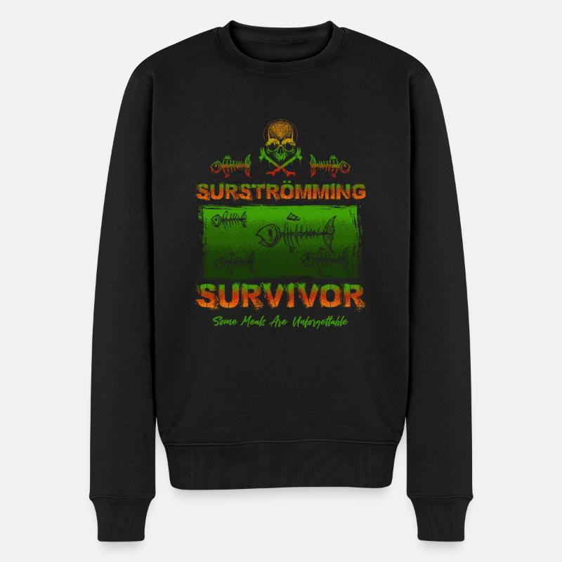 Surströmming Survivor Tshirt - Männer Premium Bio Pullover - Schwarz