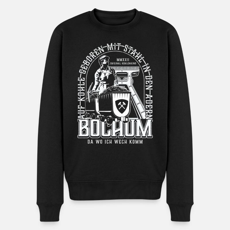 Bochum - Männer Premium Bio Pullover - Schwarz