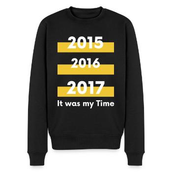 It was my Time 2015-2017 - Men's Premium Organic Jumper - black - Front - Nico (187cm)