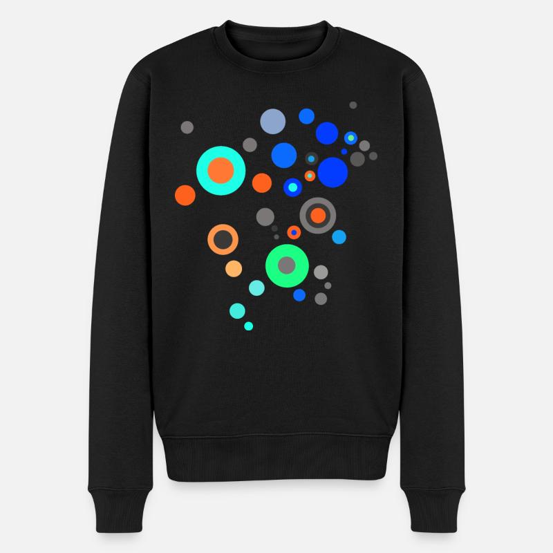 Scifi Punkte Muster Design - Männer Premium Bio Pullover - Schwarz