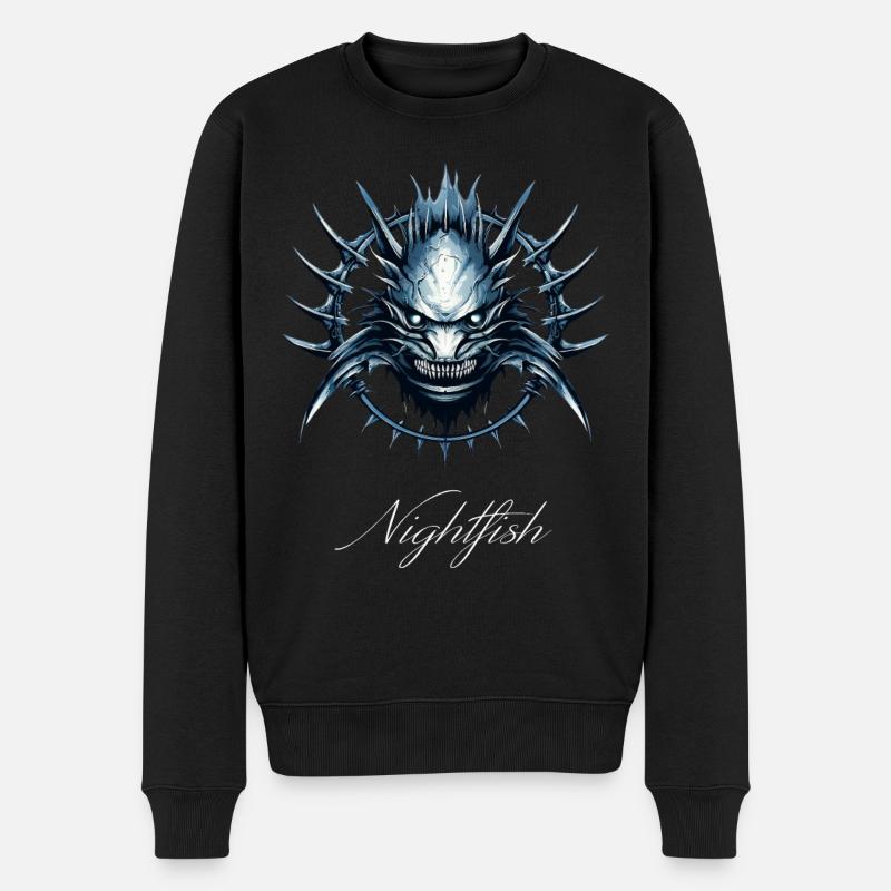 Poisson de nuit - Pull Premium bio Homme - noir