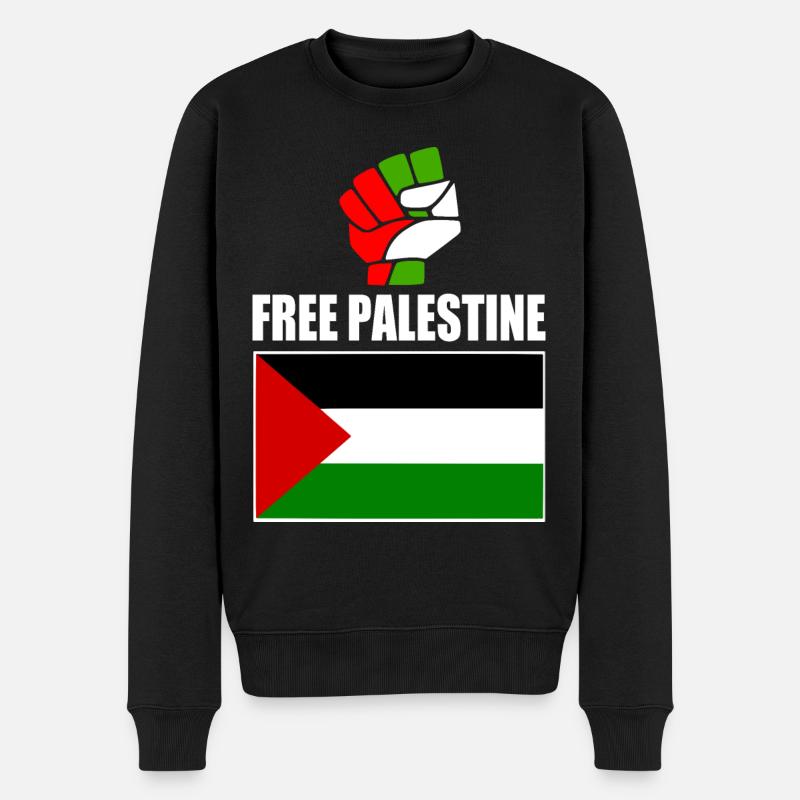Free palestine - Pull Premium bio Homme - noir