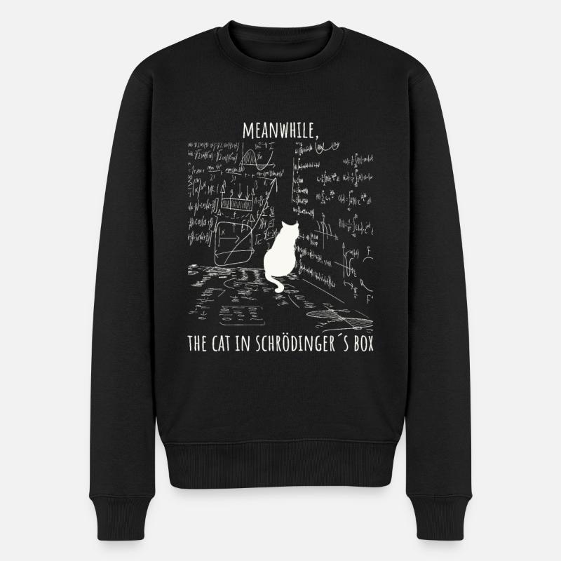 Schrödinger's Cat Nerd Humor Physics Design - Men's Premium Organic Jumper - black