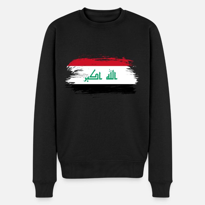 Irak Flagge - Männer Premium Bio Pullover - Schwarz