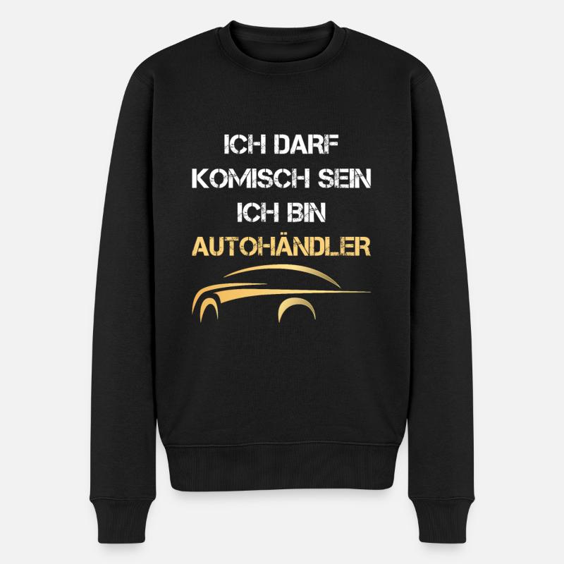 Autohändler Autohandel Autohaus Beruf Sprüche Auto - Männer Premium Bio Pullover - Schwarz