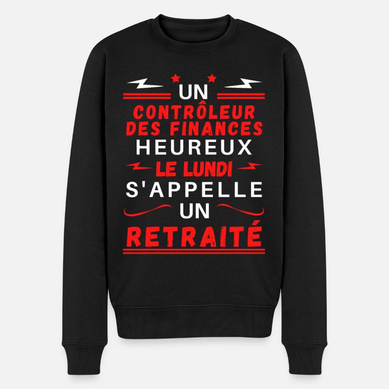 Un contrôleur des finances . s appelle un retraité - Pull Premium bio Homme - noir