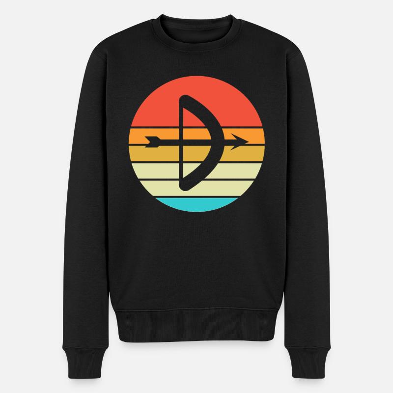 Bogen Schießen Geschenk Spruch Bogenschießen - Männer Premium Bio Pullover - Schwarz