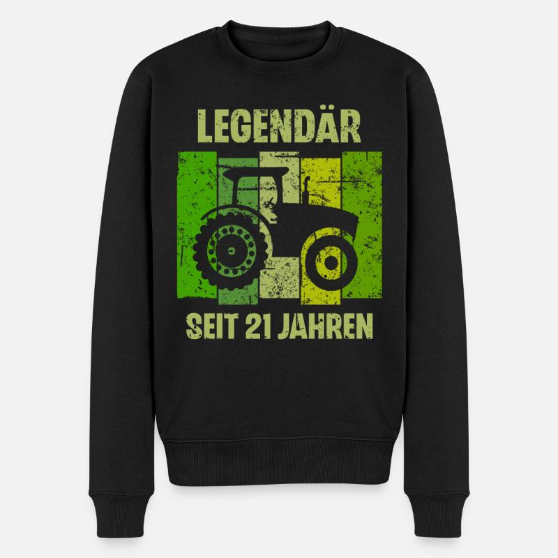 21 Geburtstag Geschenk 21. Landwirt Spruch - Männer Premium Bio Pullover - Schwarz