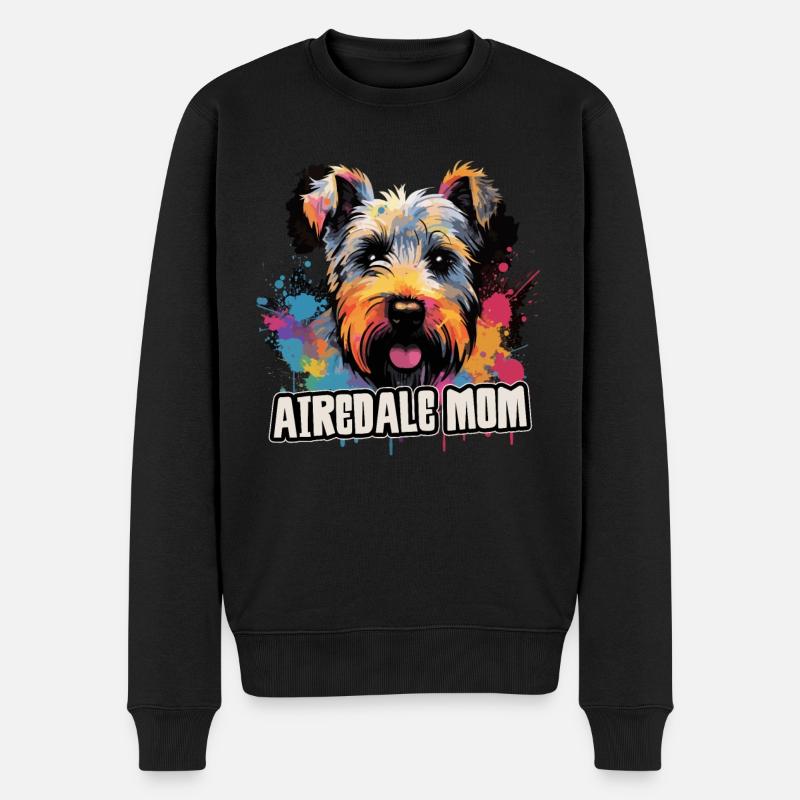 Airedale Dog Cadeau Dire - Pull Premium bio Homme - noir