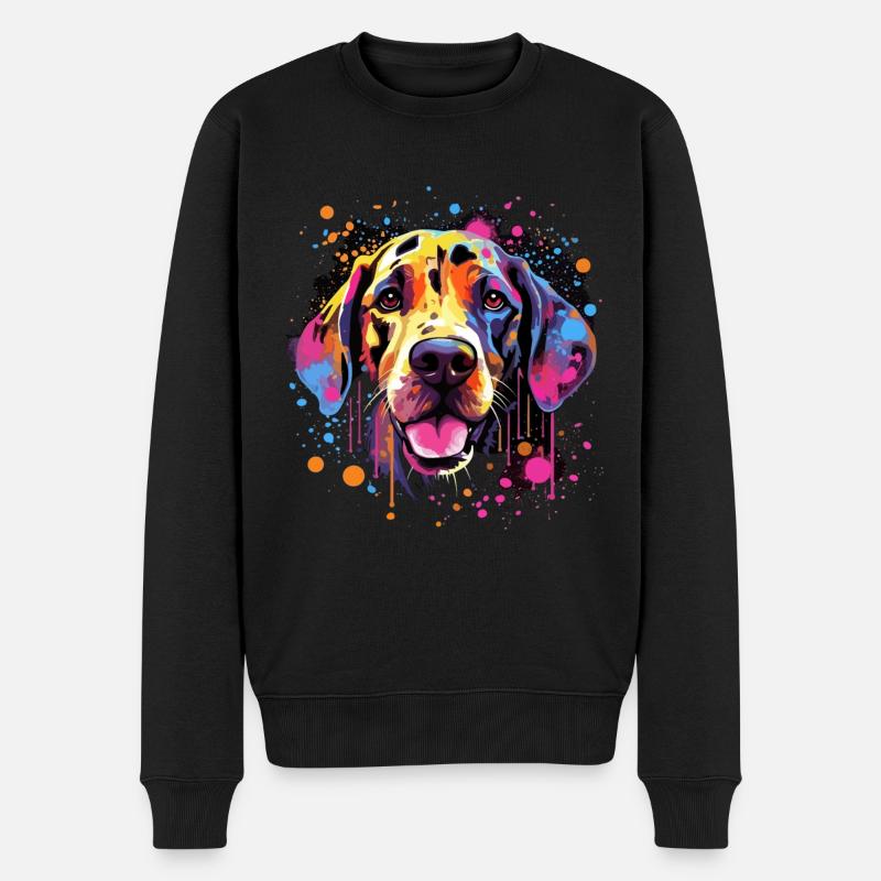 Dalmatiner Hund Geschenk Spruch - Männer Premium Bio Pullover - Schwarz