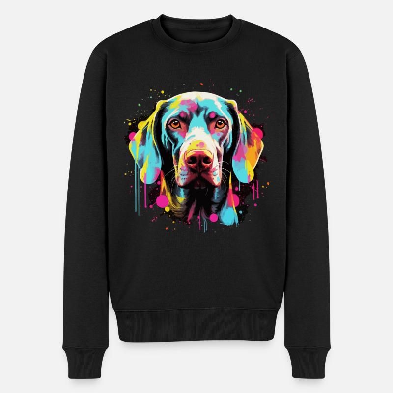 Weimaraner Dog Cadeau Dire - Pull Premium bio Homme - noir