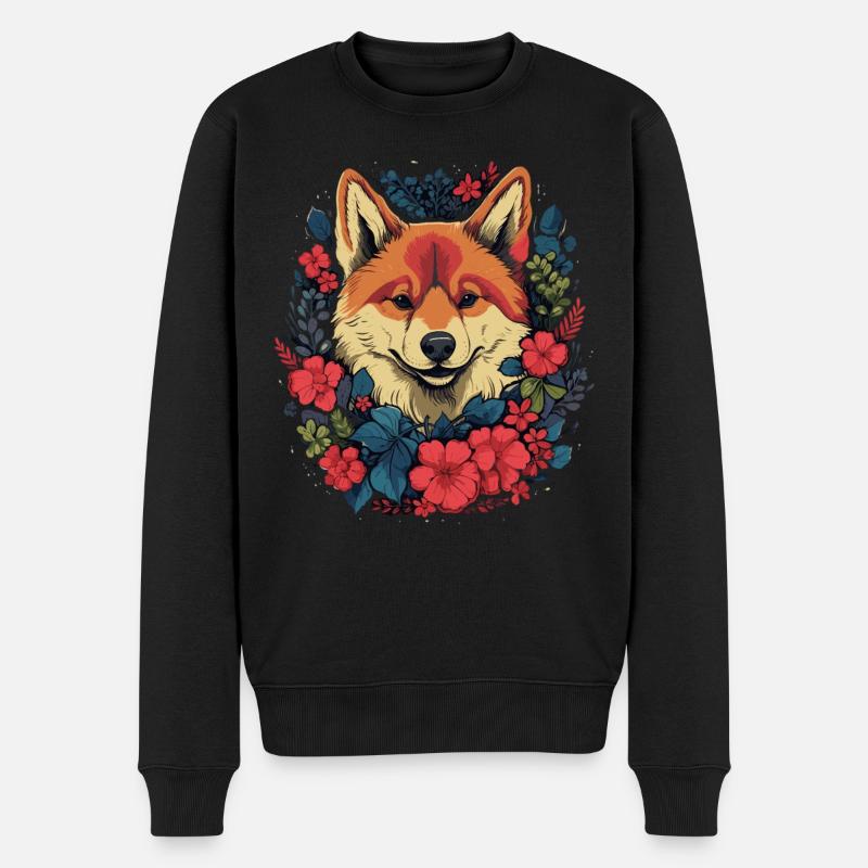 Akita Hund Geschenk - Männer Premium Bio Pullover - Schwarz