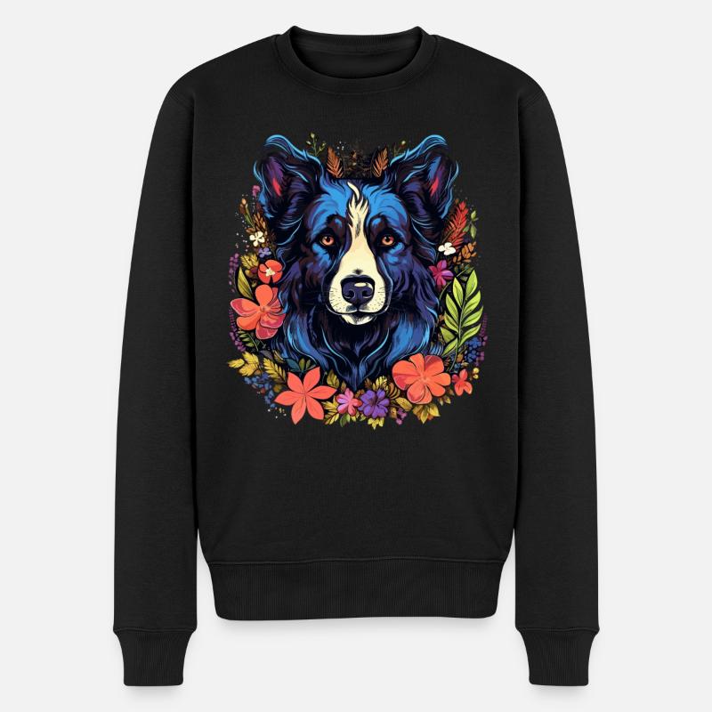 Aussie Australian Shepherd Hund Geschenk - Männer Premium Bio Pullover - Schwarz