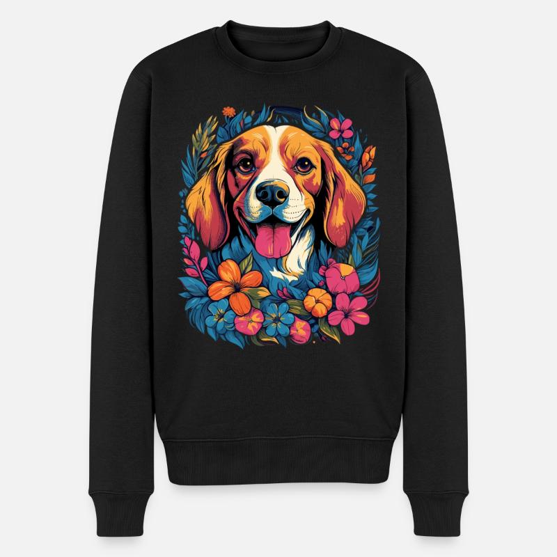 Cadeau de chien Beagle - Pull Premium bio Homme - noir