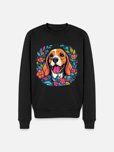 Cadeau de chien Beagle - Pull Premium bio Homme - noir