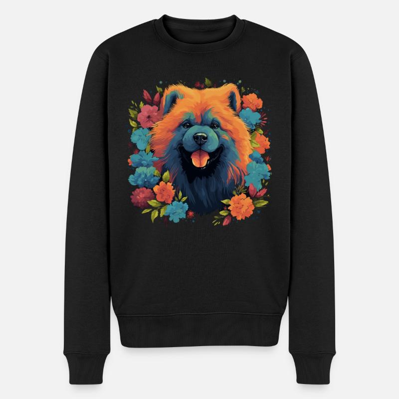 Chow Chow Chien Cadeau - Pull Premium bio Homme - noir