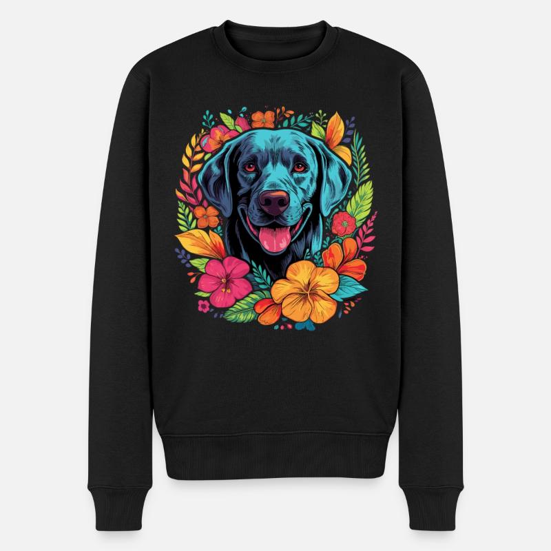 Labrador Hund Geschenk - Männer Premium Bio Pullover - Schwarz