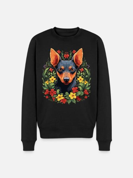 Pinscher Dog Gift - Men's Premium Organic Jumper - black