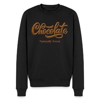 Chocolat Naturellement Sucré Fière Noir Femme - Pull Premium bio Homme - noir - Devant - Nico (187cm)