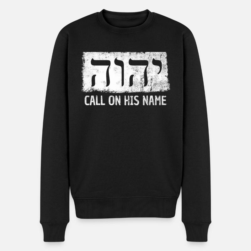 JHWH JHWH Zeugen Jehovas Tetragramm-Symbole - Männer Premium Bio Pullover - Schwarz