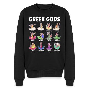 Götter der griechischen Mythologie - Antike Götter Griechenlands - Männer Premium Bio Pullover - Schwarz - Vorne - Nico (187cm)