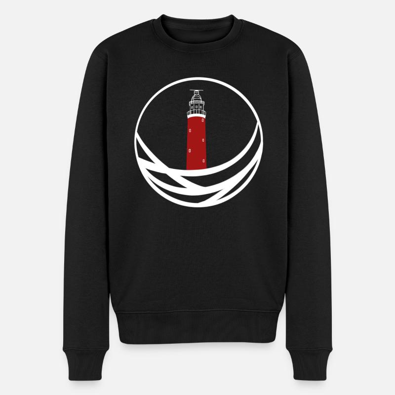 Leuchtturm Texel Holland - Männer Premium Bio Pullover - Schwarz