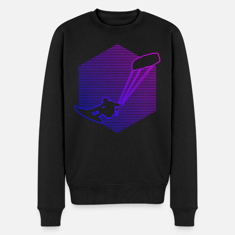 Kite Kitesurfer Kitesurfen Damen Kitesurf - Männer Premium Bio Pullover - Schwarz