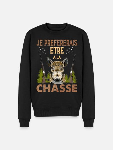 Chasse Message Pour Chasseur - Pull Premium bio Homme - noir