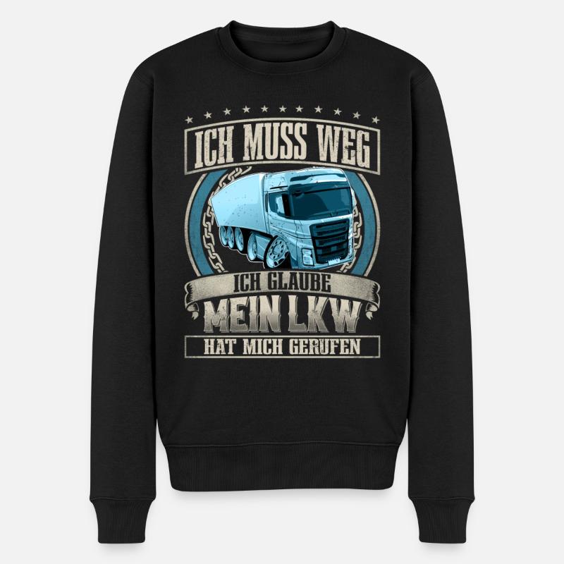 LKW Fahrer - Männer Premium Bio Pullover - Schwarz
