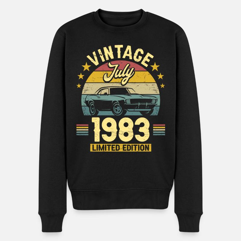 Geburtstagsfeier Juli 1983 40-jähriges Jubiläum - Männer Premium Bio Pullover - Schwarz