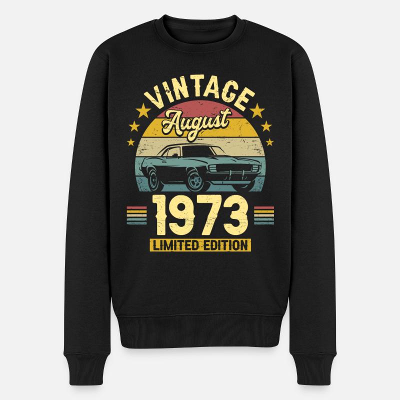 Fête Anniversaire Août 1973 50 Ans Anniversaire - Pull Premium bio Homme - noir