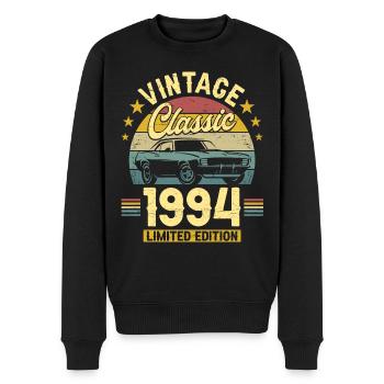Vintage Car Year 1994 30 Years Anniversary - Men's Premium Organic Jumper - black - Front - Nico (187cm)