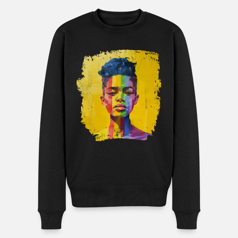 Fierté et force - LGBTQIA+ - Pull Premium bio Homme - noir