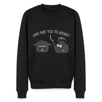 Cauldron upset about pot gift idea Kitchen utensils - Men's Premium Organic Jumper - black - Front - Nico (187cm)
