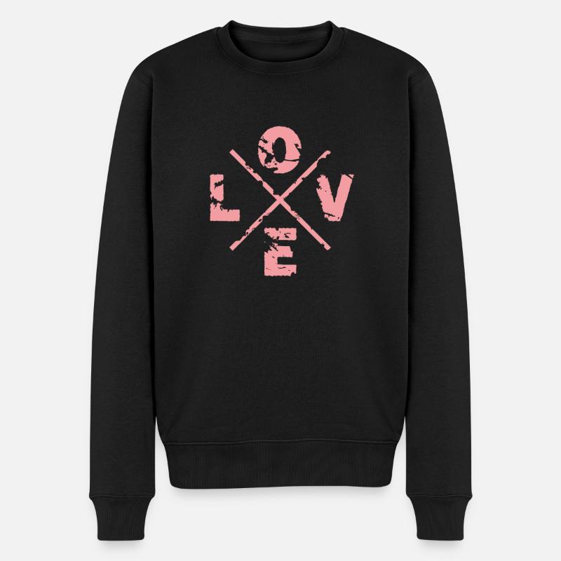 Liebe Toleranz - Männer Premium Bio Pullover - Schwarz