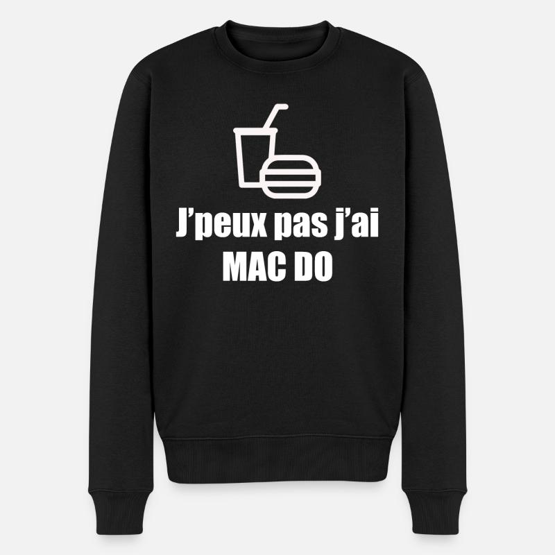 J'peux pas j'ai MAC-DO - Pull Premium bio Homme - noir