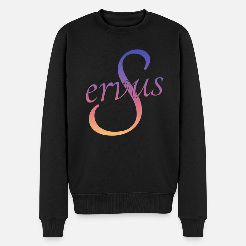 Servus servus - Männer Premium Bio Pullover - Schwarz