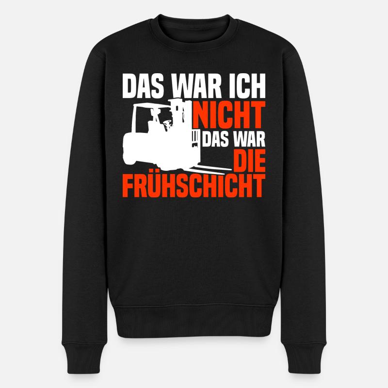 Gabelstaplerfahrer Gabelstapler Staplerfahrer - Männer Premium Bio Pullover - Schwarz