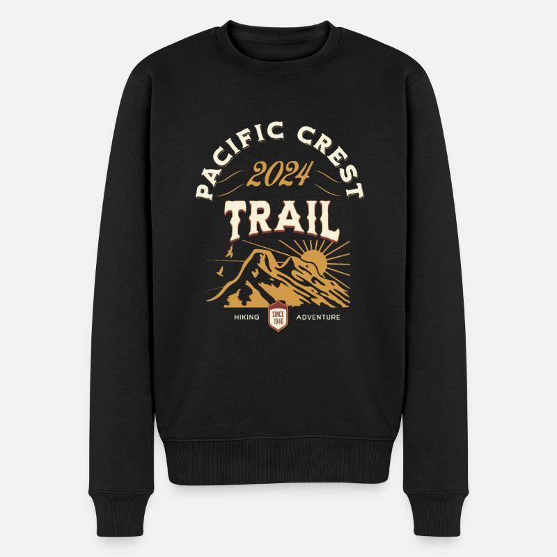 Pacific Crest Trail 2024 PCT Wanderung USA - Männer Premium Bio Pullover - Schwarz