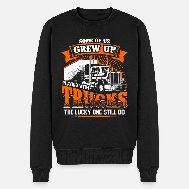 Grew Up - Trucker - EN - Pull Premium bio Homme - noir