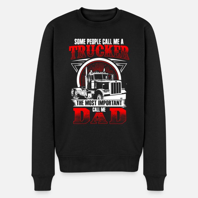 Trucker Dad - EN - Pull Premium bio Homme - noir